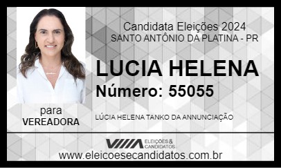 Candidato LUCIA HELENA 2024 - SANTO ANTÔNIO DA PLATINA - Eleições