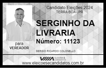 Candidato SERGINHO DA LIVRARIA 2024 - TERRA BOA - Eleições