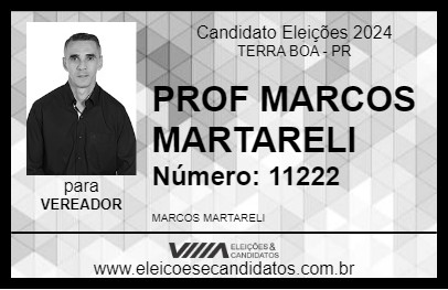 Candidato PROF MARCOS MARTARELI 2024 - TERRA BOA - Eleições