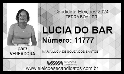 Candidato LUCIA DO BAR 2024 - TERRA BOA - Eleições