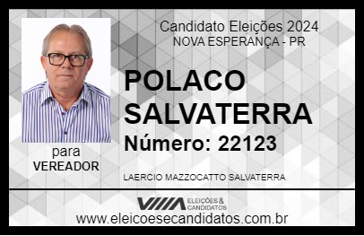 Candidato POLACO SALVATERRA 2024 - NOVA ESPERANÇA - Eleições