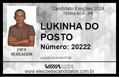 Candidato LUKINHA DO POSTO 2024 - TERRA BOA - Eleições