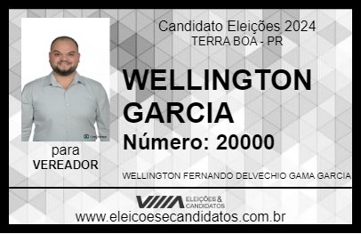 Candidato WELLINGTON GARCIA 2024 - TERRA BOA - Eleições