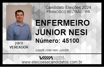 Candidato ENFERMEIRO JUNIOR NESI 2024 - FRANCISCO BELTRÃO - Eleições