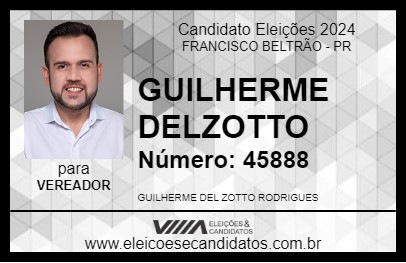 Candidato GUILHERME DEL ZOTTO 2024 - FRANCISCO BELTRÃO - Eleições