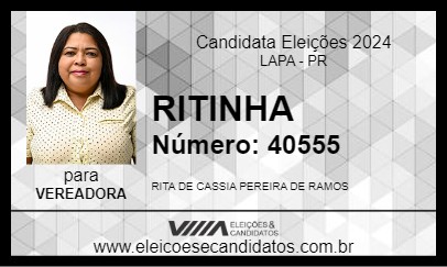 Candidato RITINHA 2024 - LAPA - Eleições