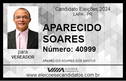 Candidato APARECIDO SOARES 2024 - LAPA - Eleições