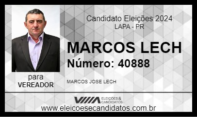 Candidato MARCOS LECH 2024 - LAPA - Eleições