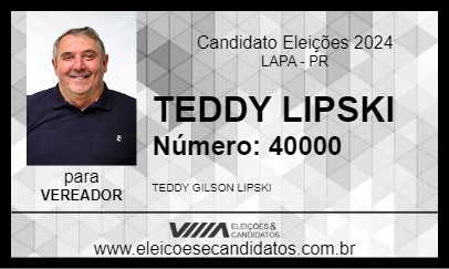 Candidato TEDDY LIPSKI 2024 - LAPA - Eleições