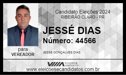 Candidato JESSÉ DIAS 2024 - RIBEIRÃO CLARO - Eleições