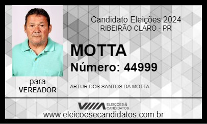 Candidato MOTTA 2024 - RIBEIRÃO CLARO - Eleições