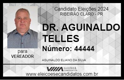 Candidato DR. AGUINALDO TELLES 2024 - RIBEIRÃO CLARO - Eleições