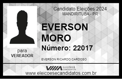 Candidato CARDOSO 2024 - MANDIRITUBA - Eleições