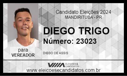 Candidato DIEGO TRIGO 2024 - MANDIRITUBA - Eleições