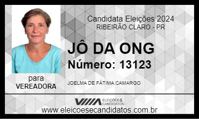 Candidato JÔ DA ONG 2024 - RIBEIRÃO CLARO - Eleições