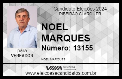 Candidato NOEL MARQUES 2024 - RIBEIRÃO CLARO - Eleições