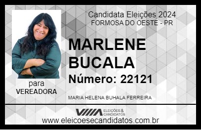 Candidato MARLENE BUCALA 2024 - FORMOSA DO OESTE - Eleições