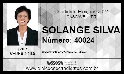 Candidato SOLANGE SILVA 2024 - CASCAVEL - Eleições