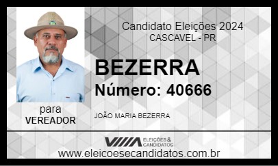 Candidato BEZERRA 2024 - CASCAVEL - Eleições