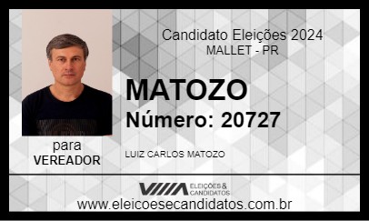 Candidato MATOZO 2024 - MALLET - Eleições