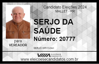 Candidato SERJO DA SAÚDE 2024 - MALLET - Eleições