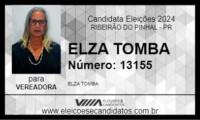 Candidato ELZA TOMBA 2024 - RIBEIRÃO DO PINHAL - Eleições