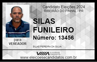 Candidato SILAS FUNILEIRO 2024 - RIBEIRÃO DO PINHAL - Eleições