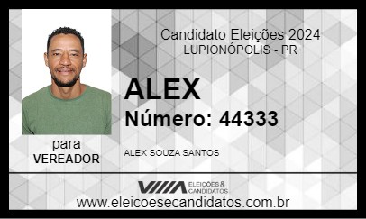 Candidato ALEX 2024 - LUPIONÓPOLIS - Eleições