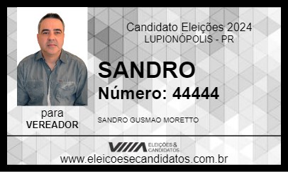 Candidato SANDRO 2024 - LUPIONÓPOLIS - Eleições