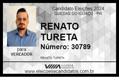 Candidato RENATO TURETA 2024 - QUEDAS DO IGUAÇU - Eleições