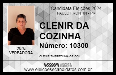 Candidato CLENIR DA COZINHA 2024 - PAULO FRONTIN - Eleições