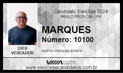 Candidato MARQUES 2024 - PAULO FRONTIN - Eleições