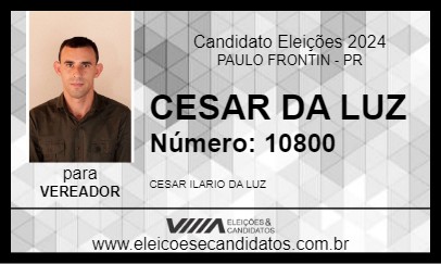 Candidato CESAR DA LUZ 2024 - PAULO FRONTIN - Eleições