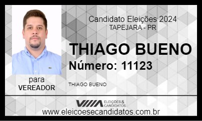 Candidato THIAGO BUENO 2024 - TAPEJARA - Eleições