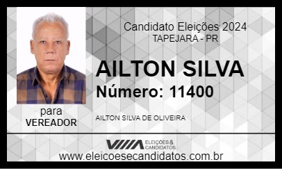 Candidato AILTON SILVA 2024 - TAPEJARA - Eleições