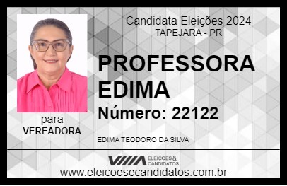 Candidato PROFESSORA EDIMA 2024 - TAPEJARA - Eleições