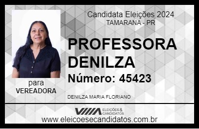 Candidato DENILZA PROFESSORA 2024 - TAMARANA - Eleições