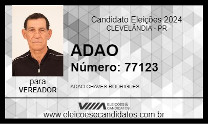 Candidato ADÃO CAMPOS 2024 - CLEVELÂNDIA - Eleições