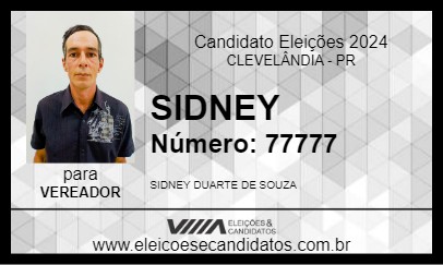 Candidato SIDNEY 2024 - CLEVELÂNDIA - Eleições