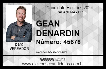 Candidato GEAN DENARDIN 2024 - CAPANEMA - Eleições