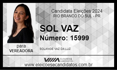 Candidato SOL VAZ 2024 - RIO BRANCO DO SUL - Eleições