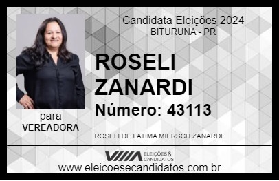 Candidato ROSELI ZANARDI 2024 - BITURUNA - Eleições