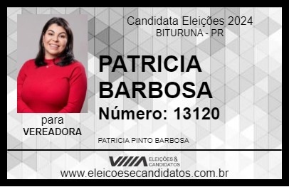 Candidato PATRICIA BARBOSA 2024 - BITURUNA - Eleições