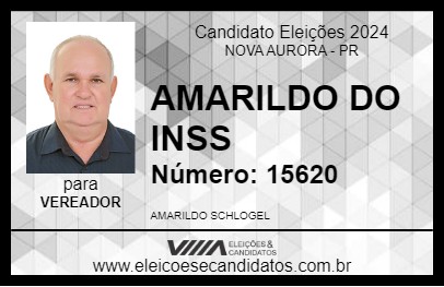 Candidato AMARILDO SCHLOGEL 2024 - NOVA AURORA - Eleições