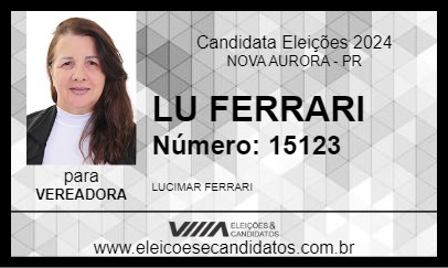 Candidato LU FERRARI 2024 - NOVA AURORA - Eleições