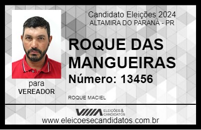 Candidato ROQUE DAS MANGUEIRAS 2024 - ALTAMIRA DO PARANÁ - Eleições