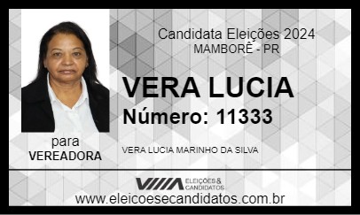 Candidato VERA LUCIA 2024 - MAMBORÊ - Eleições