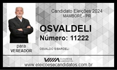 Candidato OSVALDELI 2024 - MAMBORÊ - Eleições