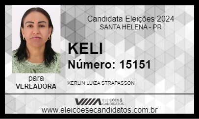 Candidato KELI 2024 - SANTA HELENA - Eleições