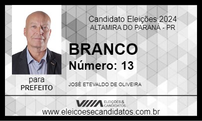 Candidato BRANCO 2024 - ALTAMIRA DO PARANÁ - Eleições